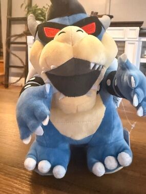 Dark Bowser Super Mario Bros Skeletal Boss Koopa Plush Toy Stuffed Animal